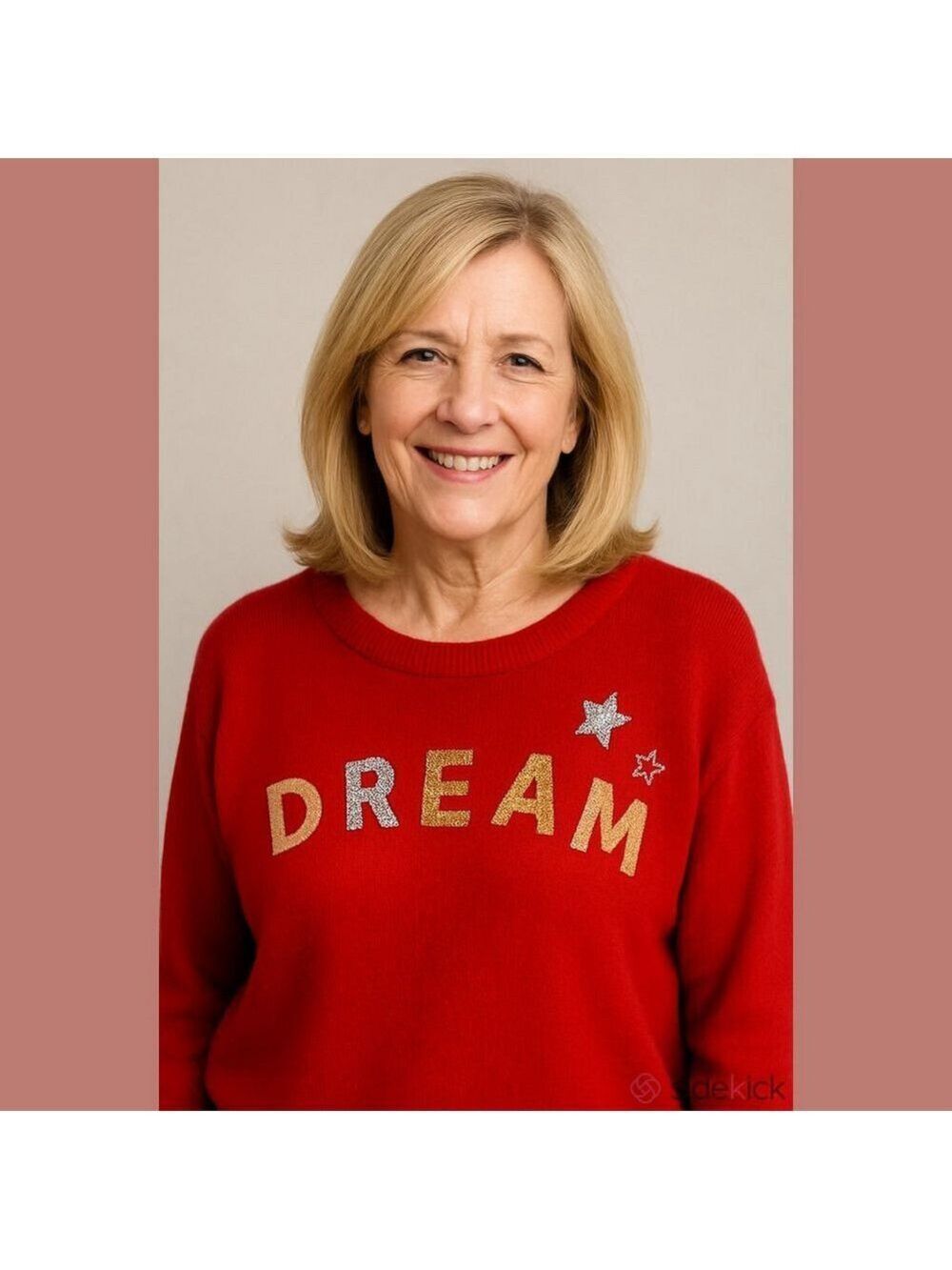 D/C jeans size 1x red “Dream” pull over sweater